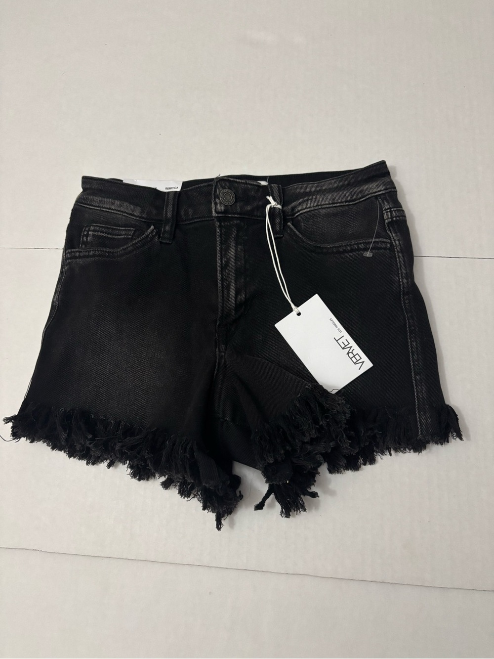 Vervet Rebecca High Rise Black Shorts Size S inseam 3”